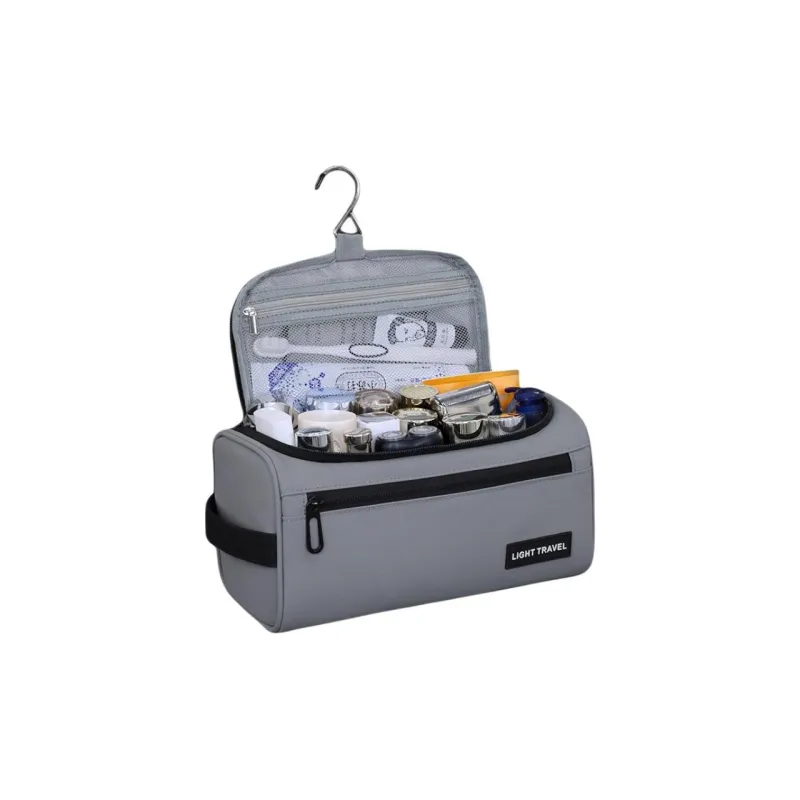 LETOO Membrana Dermalis Toiletry Bag, Travel Storage Bag Regular Unisex Gray Black-1
