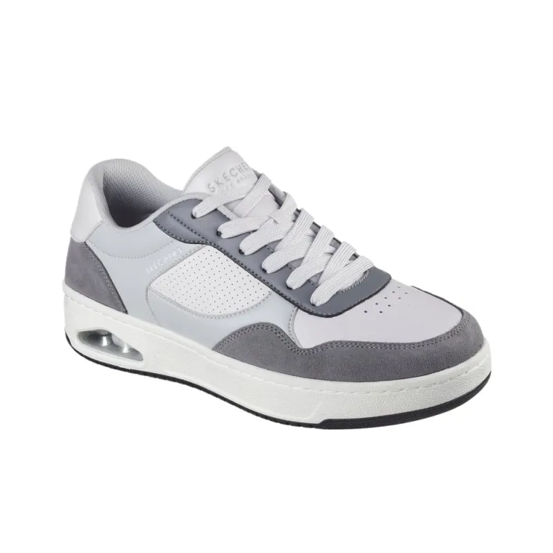 Skechers Uno Abrasion Resistant Low Top Skateboard Shoes Men's White Gray-2