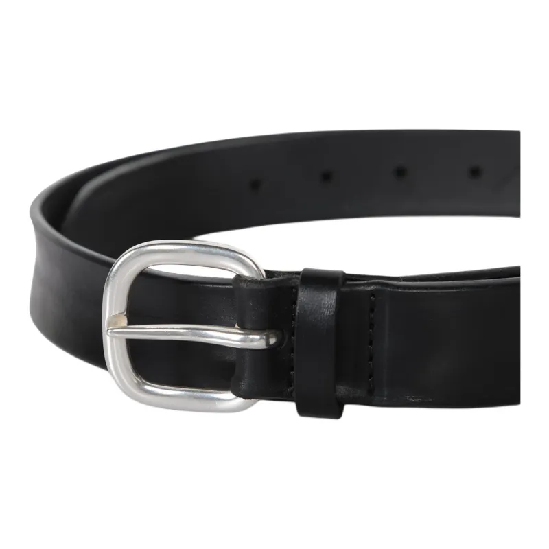 ORCIANI Leather, Metal Leather Belts Men's Black -1