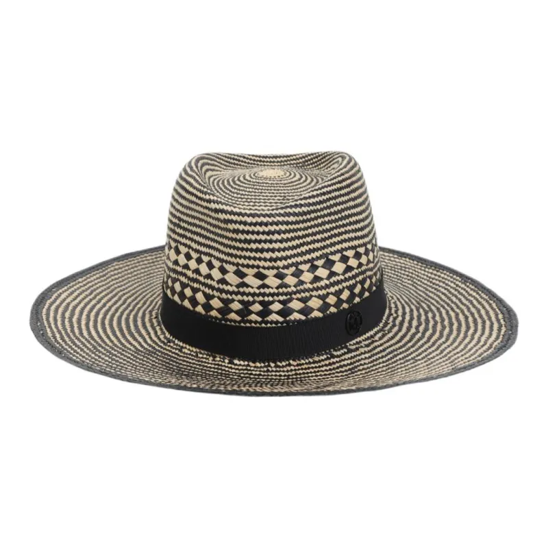 Maison Michel Straw Cotton Top Hats Women's Black-0
