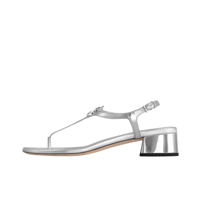 LOUIS VUITTON Sunkiss One Strap Sandals 3.5cm Women's Silver-0