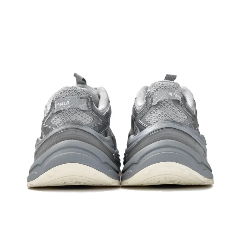 MLB New York Yankees Abrasion Resistant Low Top Casual Running Shoes Unisex Silver-4