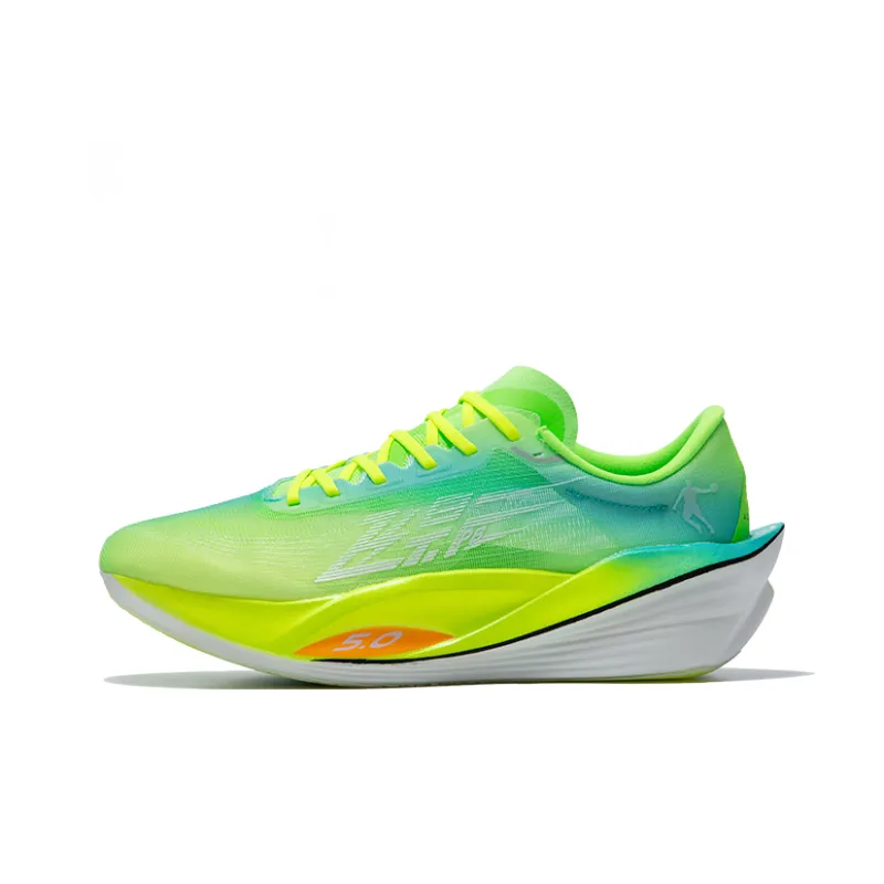 QIAODAN Phantom PB5.0 Running Shoes Men Low Top Bright Yellow, Bright Green-0
