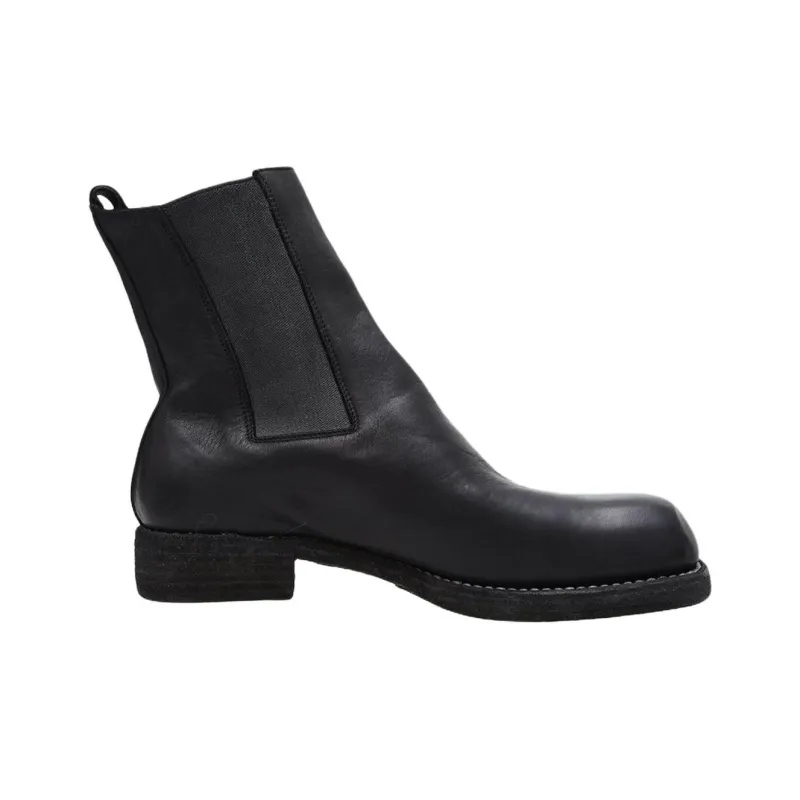 GUIDI Short Chelsea Boots Men's Black-1