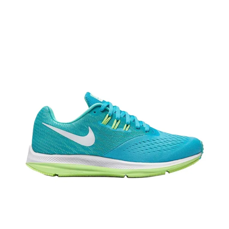 Nike Zoom Winflo 4 Abrasion Resistant Low Top Casual Running Shoes Women's Blue-1