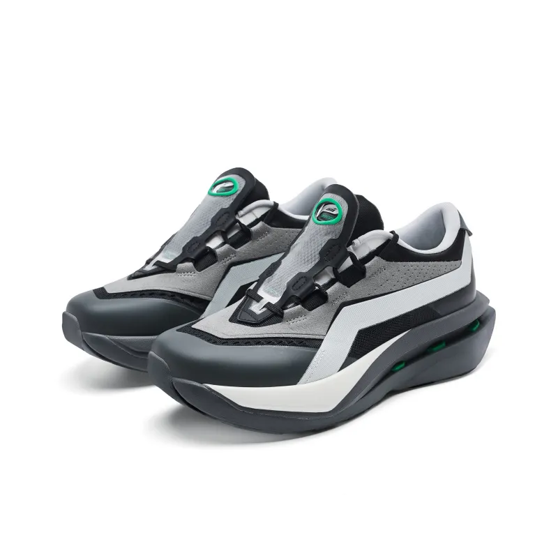 AVIA Sports Life Collection Cushioning Height Increase Low Top Casual Running Shoes Unisex White Black-1