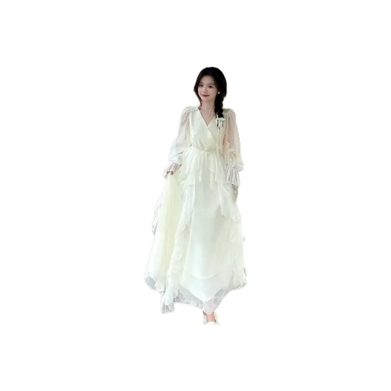 Si Bei'er Long Sleeved Dress Women's-0