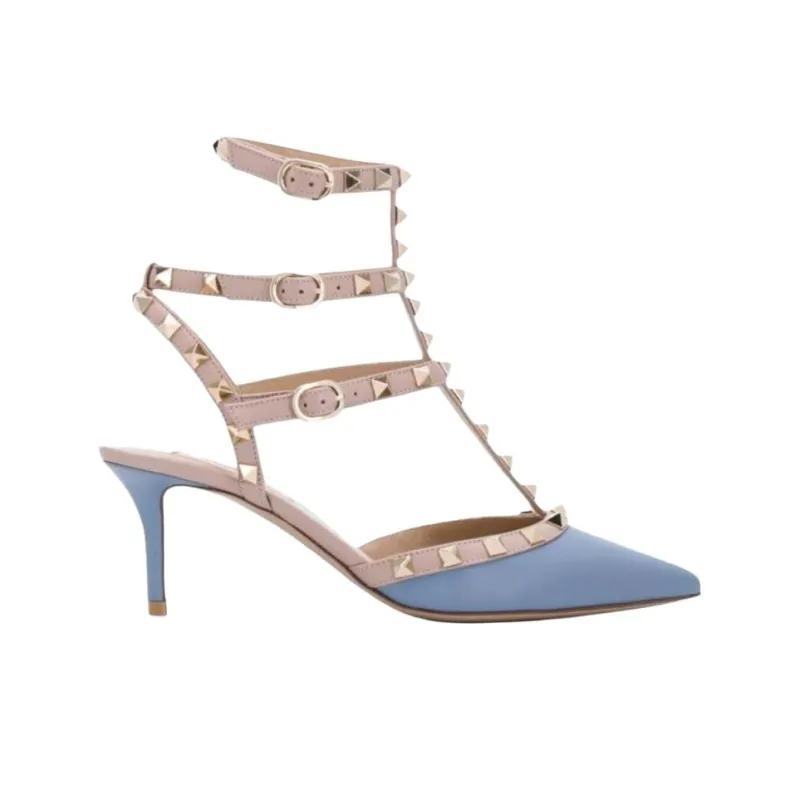 Valentino Slim Heel High Heels Women's Blue-1