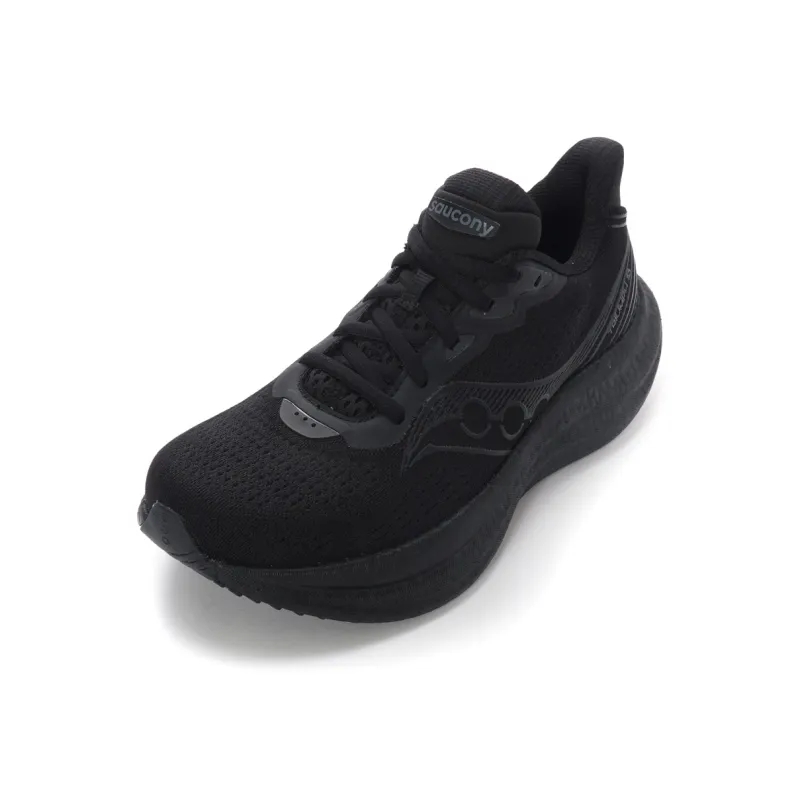 Saucony Anti Slip Wear Resistant Low Top Running Shoes Women's Black-4