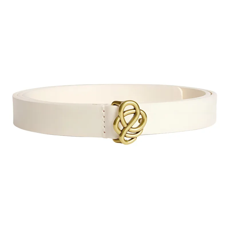 BY MALENE BIRGER COPENHAGEN MBC Cow Leather Belts Unisex White 1.8CM-0