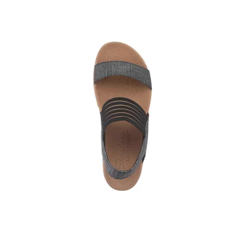 Skechers Beverlee One Strap Sandals Women's Black-2