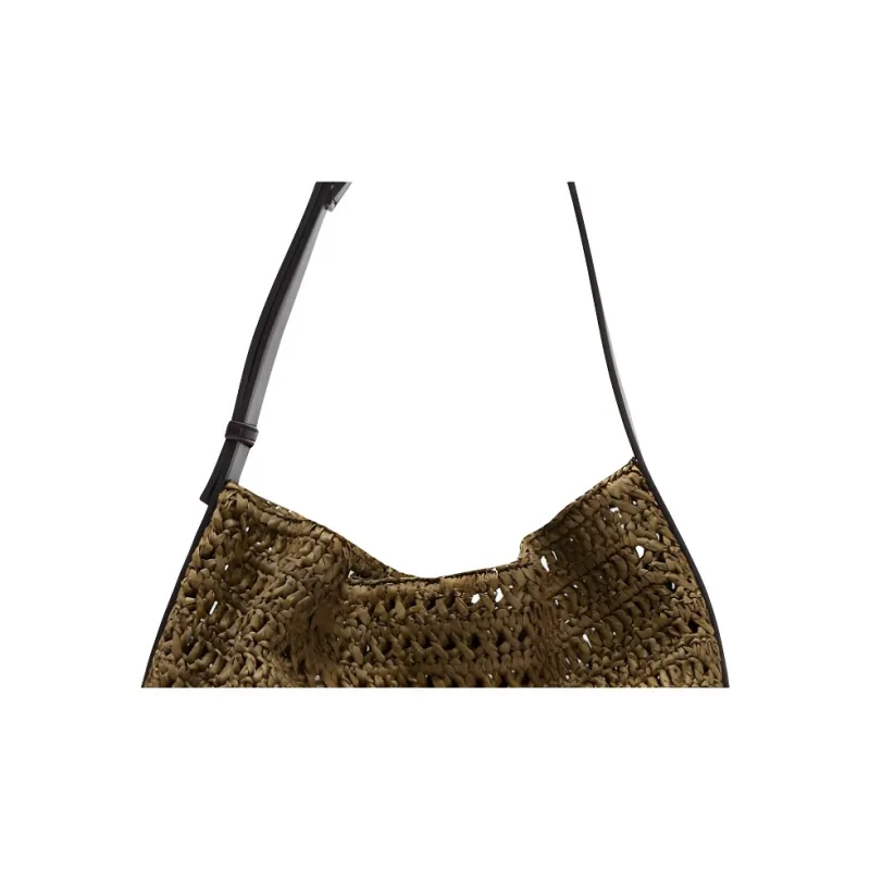 ZARA Cellulose Material Bucket Bag, Shoulder Bag Tubas Women's Green-4