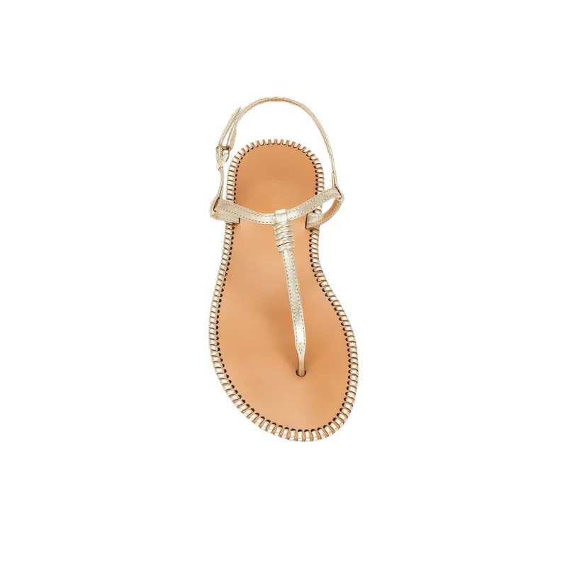 Schutz Elsha One Strap Sandals Women's Gold-4