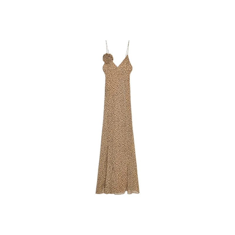 ZARA Slip Dresses Women's Light Brown-0