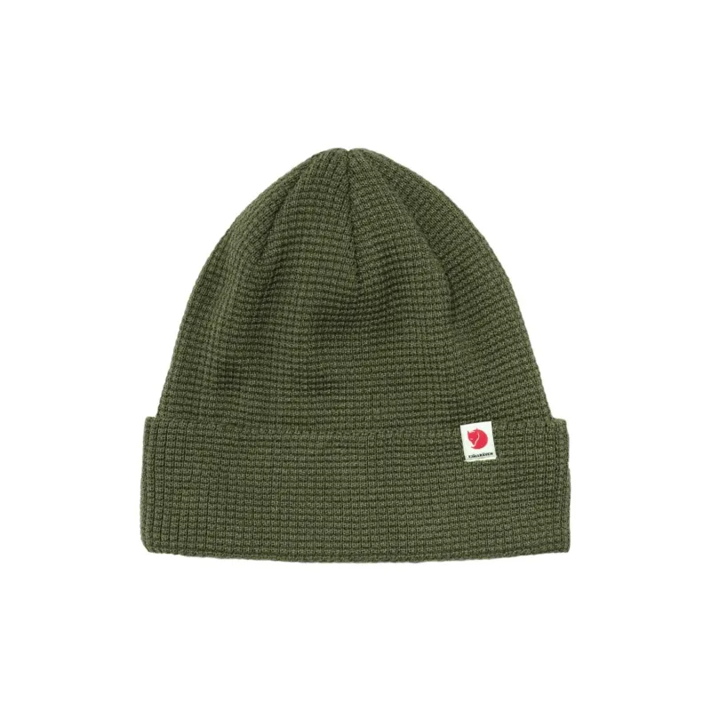 Fjallraven Recycled Polyester, Knitted Fabric Beanies Unisex Green-1