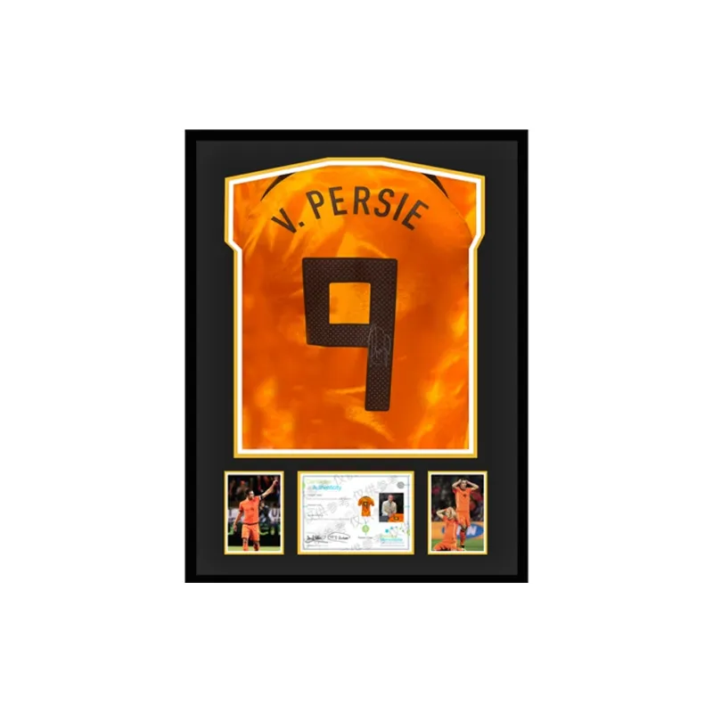 Three For 2022 23 Dutch National Team Season Jersey EM Certificate, Deluxe Mounting, Outer Frame Approx. 65x85cm Unisex-0