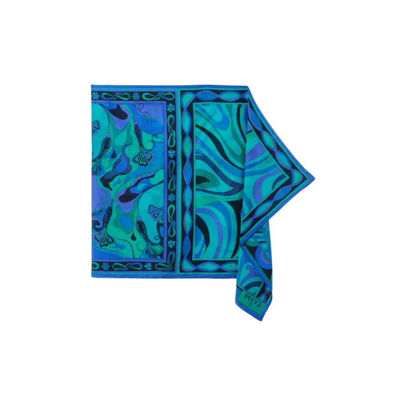 EMILIO PUCCI Silk, Cotton Silk Scarves Women's Blue-0