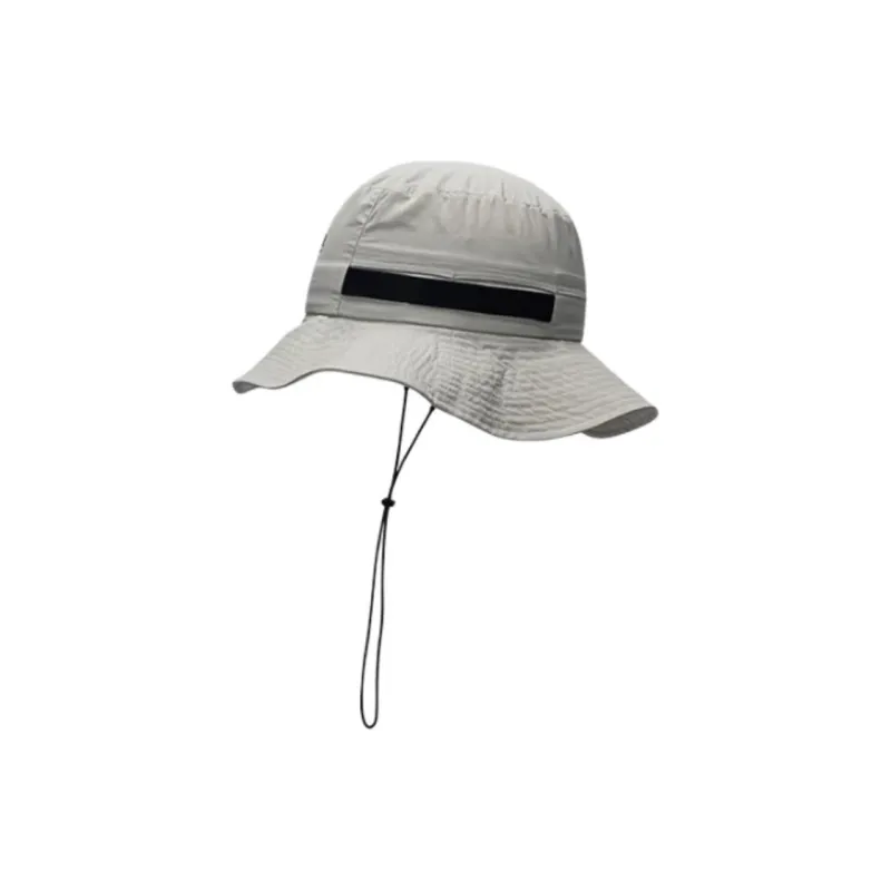 Anta Outdoor Collection Nylon Elastane Micro Wrinkle Fabric Bucket Hats Unisex Tone Gray-2
