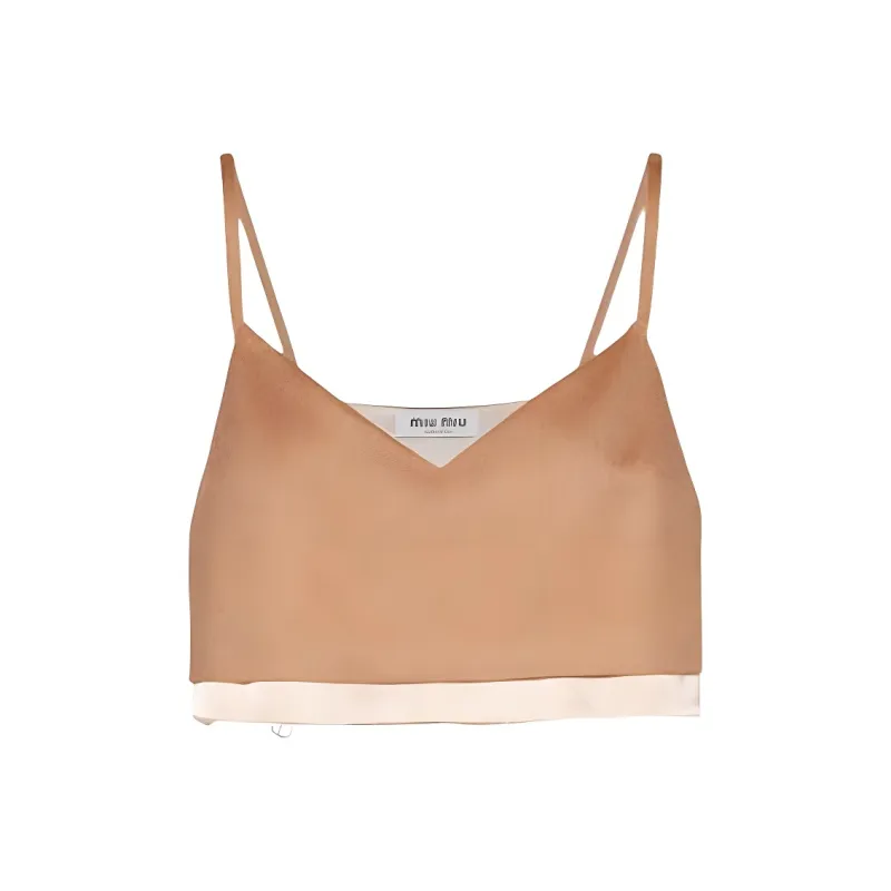 MIU MIU Camisoles Women's Camel Brown-0