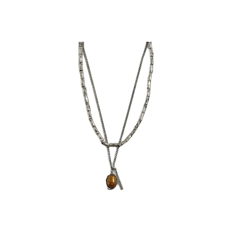 ZARA Metal Necklaces Men's Silver-0