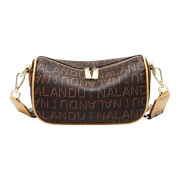 Narandu PVC With Synthetic Leather Pillow Bag, Shoulder Bag, Crossbody Bag Regular Women's Khaki/Coffee-8