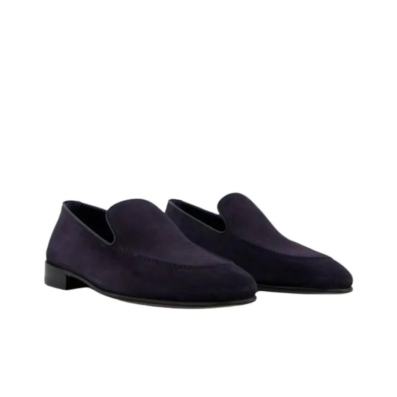 MANOLO BLAHNIK Truro Crosst Casual Shoes Men's Marine Blue-4