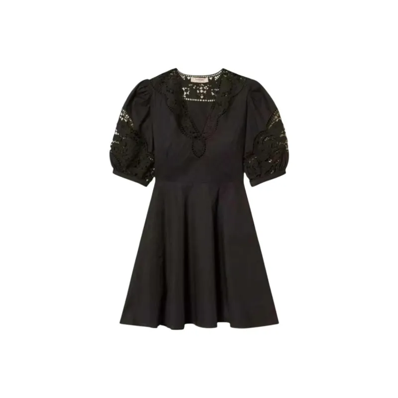 TWINSET MILANO Short Sleeved Dress Women's Black-0