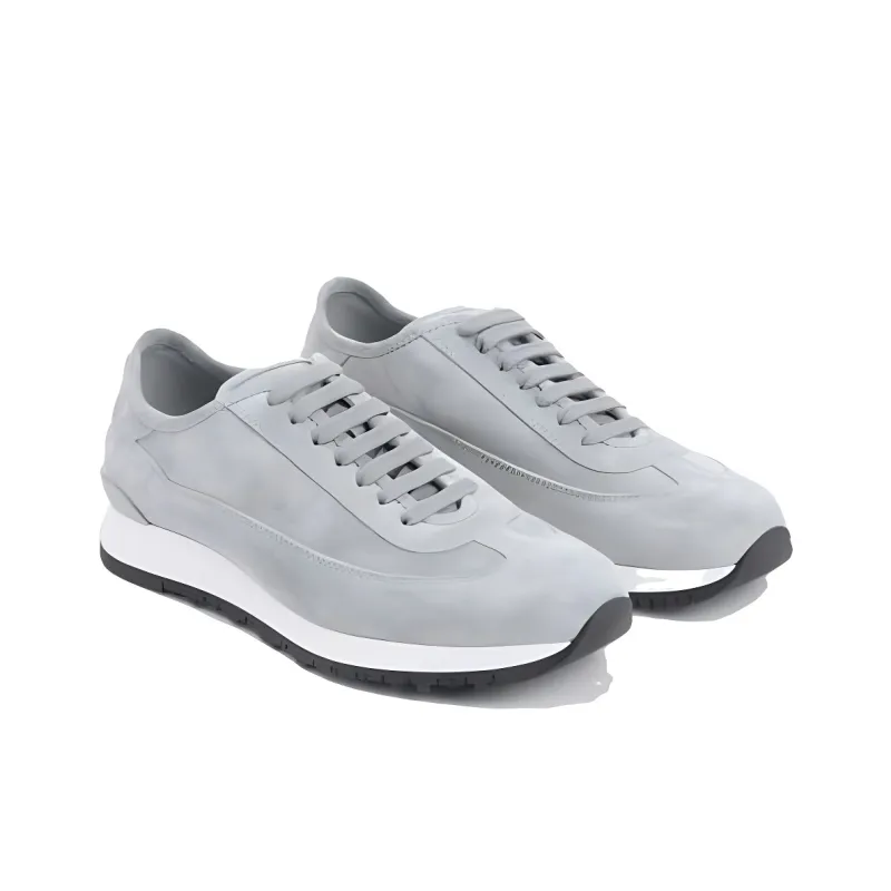 JOHN LOBB Panelled Suede Sneakers-2