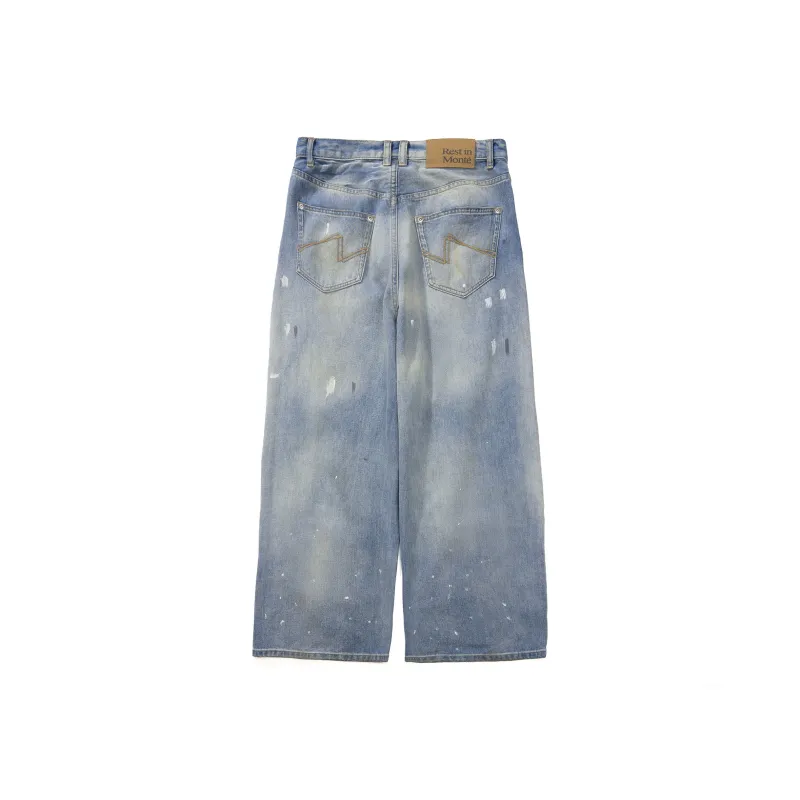 NOTHOMME Monterest Shun Time Wilderness Jeans Unisex Yellow Mud Washed-1