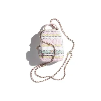 CHANEL Tweed Backpack Mini Women's Multicolor