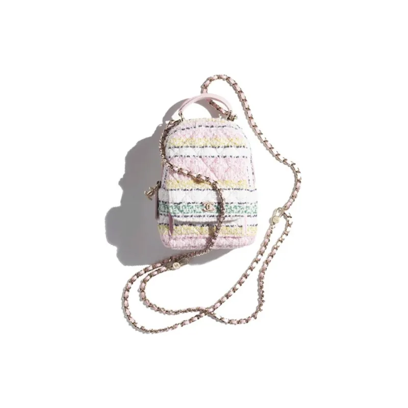 CHANEL Tweed Backpack Mini Women's Multicolor-0