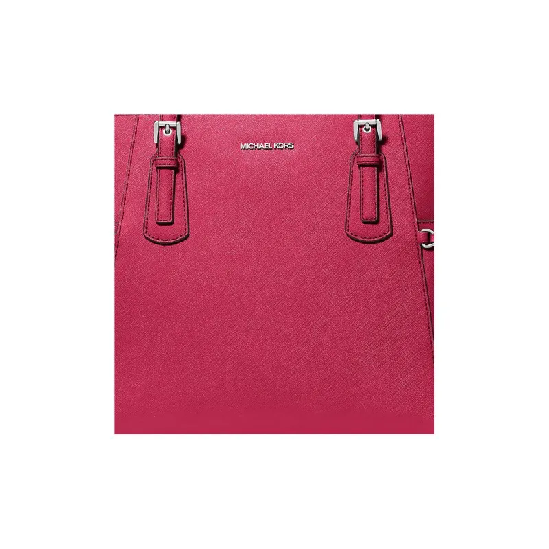 MICHAEL KORS Voyager Leather Tote Bag, Shopping Bag, Handbag, Shoulder Bag Tubas Women's Raspberry-2