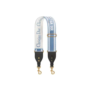 DIOR Cotton Bag Strap Women's Sky Blue