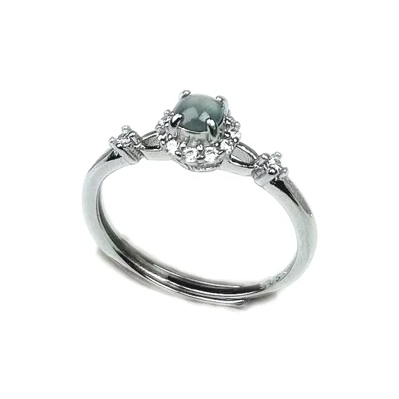 PUPAN Ice Glutinous Jadeite Rings Women's-0