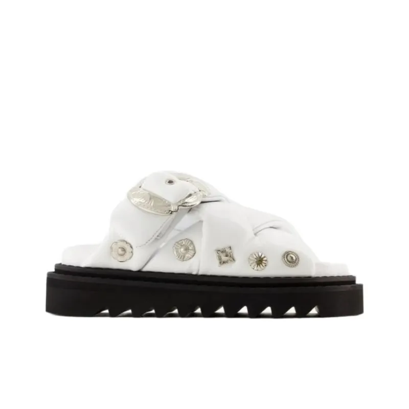 Toga Pulla Slide Slippers Women's White-1
