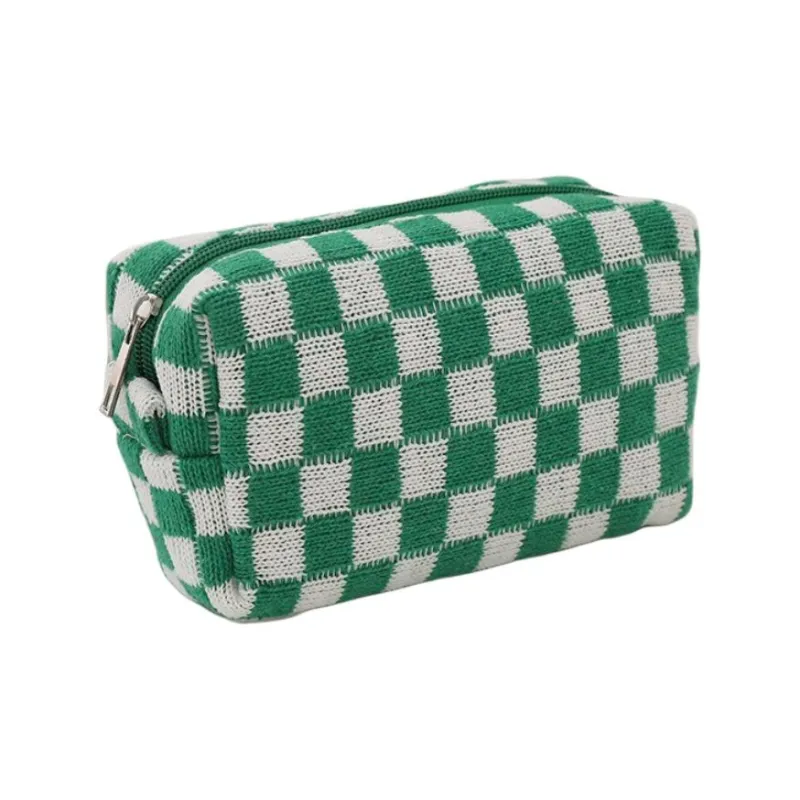 ZHIYIN Checkerboard Square Portable Storage Bag Large Capacity Travel Portable Multifunction Makeup Bag Make up Tools-7