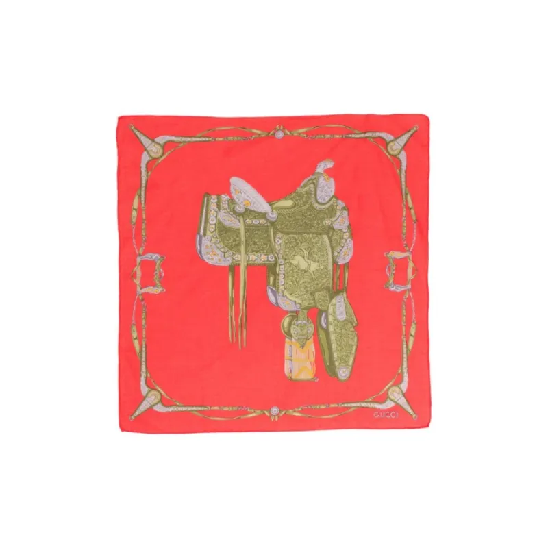 GUCCI Cotton Silk Scarves Unisex Multicolor-0
