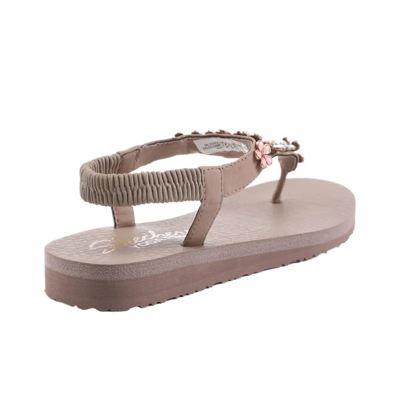Skechers Meditation One Strap Sandals Women's Brown-3