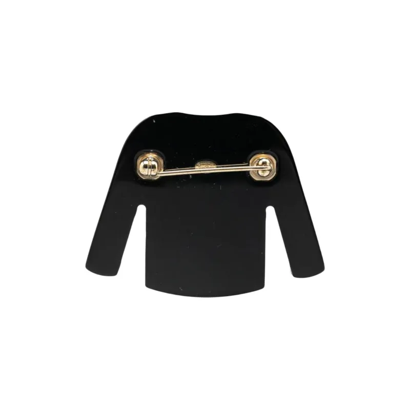 CHANEL 2010 2024 Resin And Pearl Tweed Cardigan Brooch Costume Brooch-1