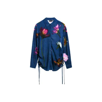 Desigual Shirts Women's Blue With Multicolor