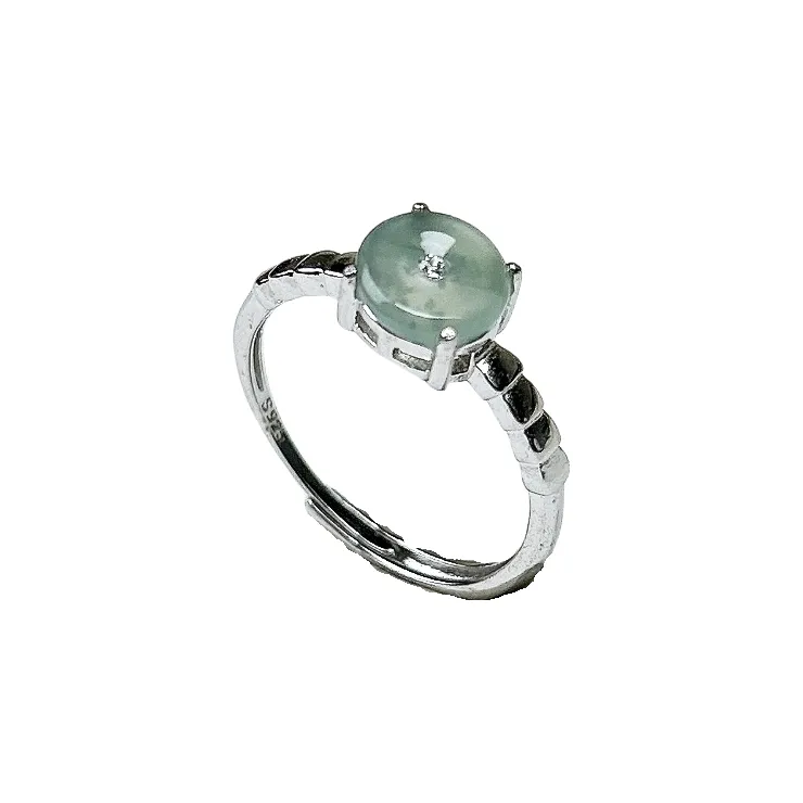 PUPAN Ice Glutinous Jadeite Rings Women's-0
