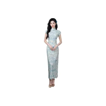 Mu Xiao Xin Cheongsams Women's Soft Blue