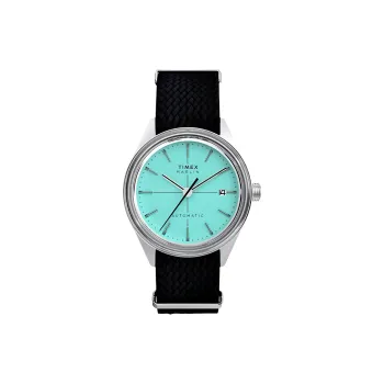 TIMEX Wrist Watch Automatic Mechanical Movement Fabric Strap 38mm Blue Dial Men's Watches