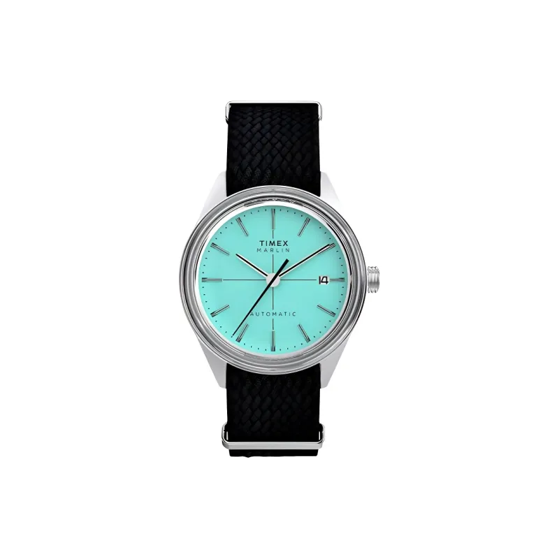 TIMEX Wrist Watch Automatic Mechanical Movement Fabric Strap 38mm Blue Dial Men's Watches-0