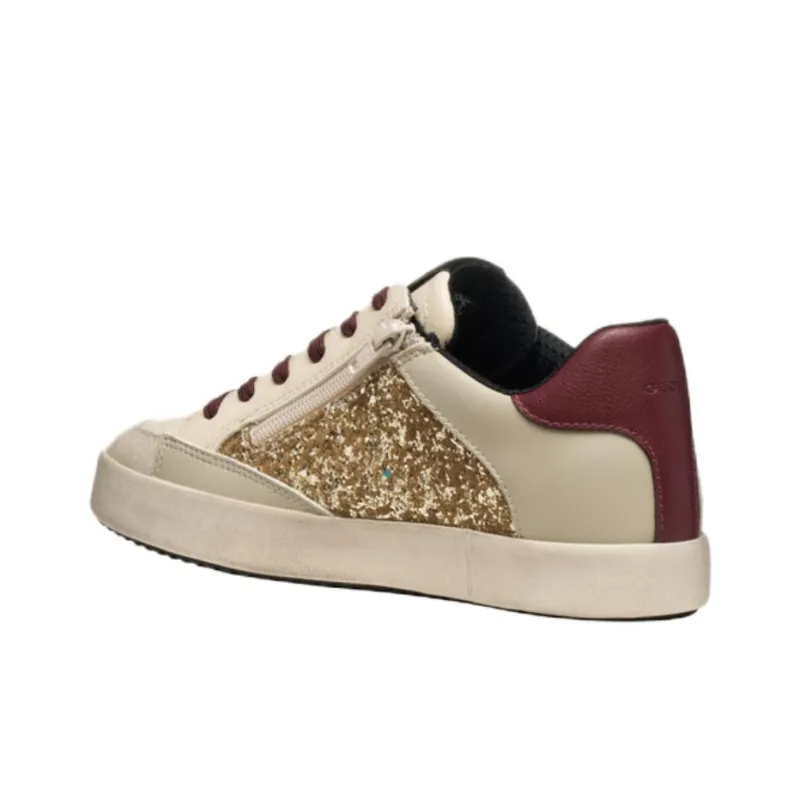 GEOX Blomiee Low Top Skateboard Shoes Women's Beige-4