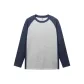 Medium Heather Gray & Marine Blue