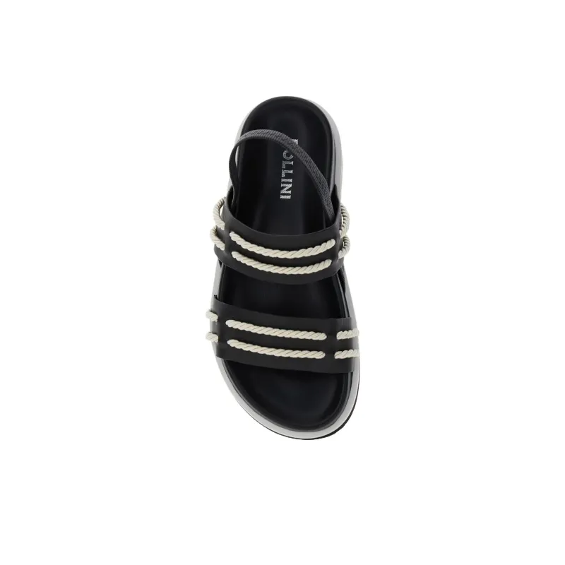 Pollini One Strap Sandals Women's Black-4