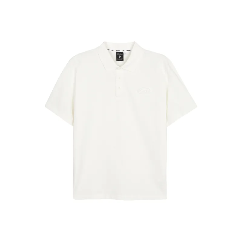 Skechers Polo Shirt Men's Marshmallow White-0