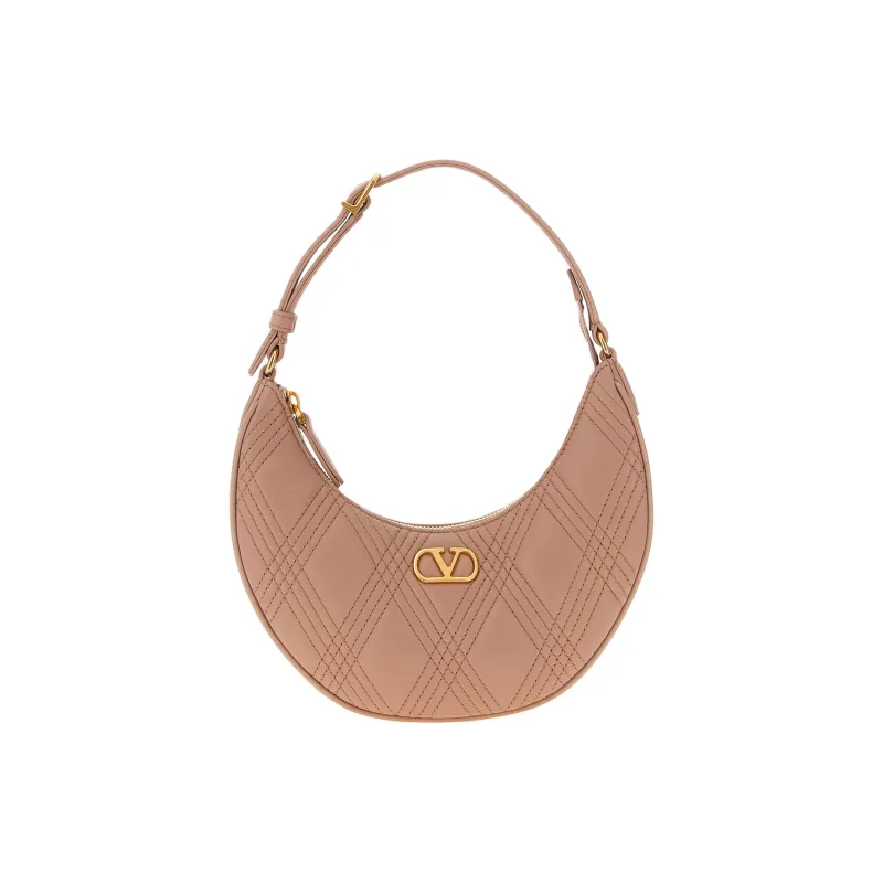 Valentino Sheepskin Shoulder Bag Mini Women's Nude Pink-0