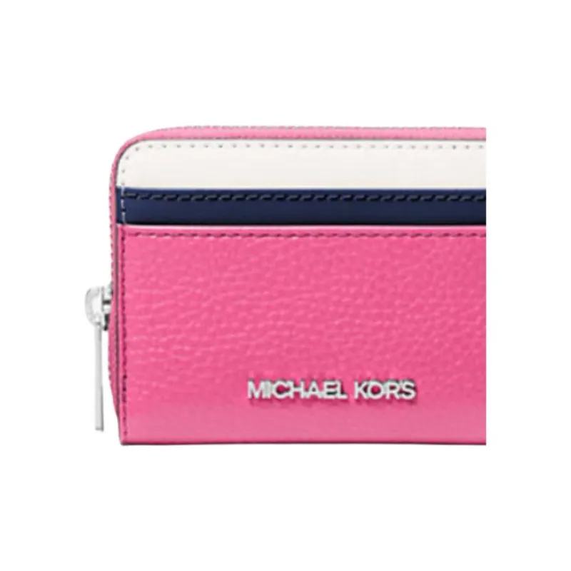 MICHAEL KORS Jet Set Travel PU Polyurethane Wallet Medium Size Women's Pink-3
